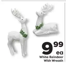 Weis Markets White Reindeer With Wreath offer