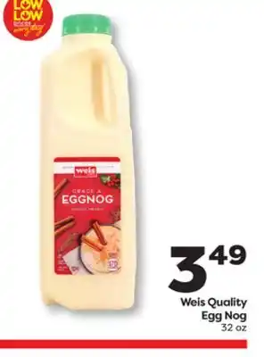 Weis Markets Weis Quality Egg Nog offer