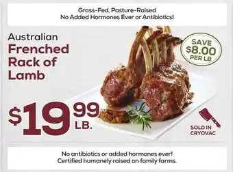 DeCicco & Sons Australian Frenched Rack of Lamb offer