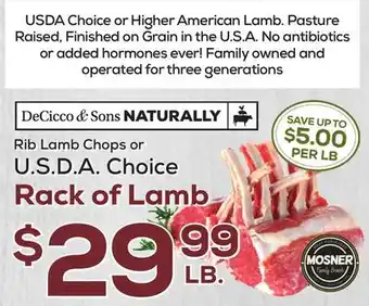 DeCicco & Sons Rack of Lamb offer