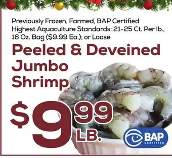 DeCicco & Sons Peeled & Deveined Jumbo Shrimp offer