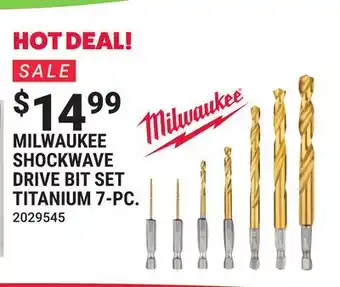 Ace Hardware MILWAUKEE SHOCKWAVE DRIVE BIT SET TITANIUM 7-PC offer