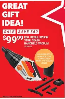Ace Hardware STIHL SEA20 HANDHELD VACUUM offer