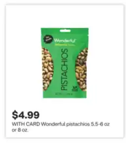 CVS Wonderful pistachios 5.5-6 oz or 8 oz offer