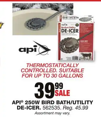 Blain's Farm & Fleet API 250W BIRD BATH/UTILITY DE-ICER offer