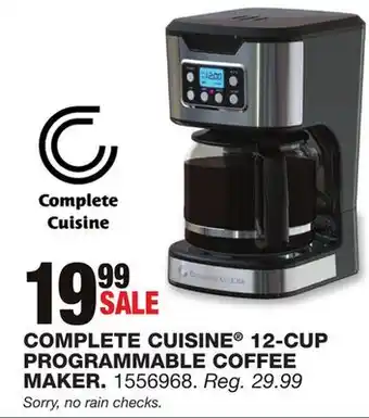 Blain's Farm & Fleet COMPLETE CUISINE 12-CUP PROGRAMMABLE COFFEE MAKER offer