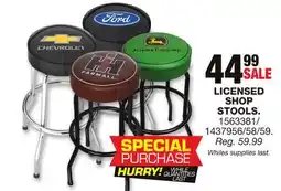 Blain's Farm & Fleet LICENSED SHOP STOOLS offer