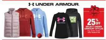 Blain's Farm & Fleet SELECT UNDER ARMOUR STYLES offer