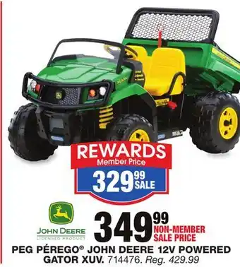 Blain's Farm & Fleet PEG PÉREGO JOHN DEERE 12V POWERED GATOR XUV offer