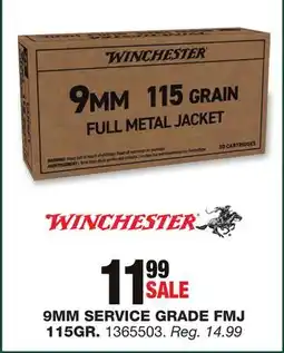 Blain's Farm & Fleet 9MM SERVICE GRADE FMJ 115GR offer