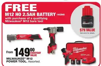 Blain's Farm & Fleet MILWAUKEE M12 POWER TOOL offer