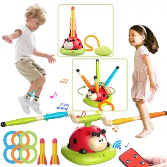 Walmart 3 in 1 Musical Jump, Toss Ring Game Toy and Rocket Launcher for Kids Indoor/Outdoor Game Toy Set offer