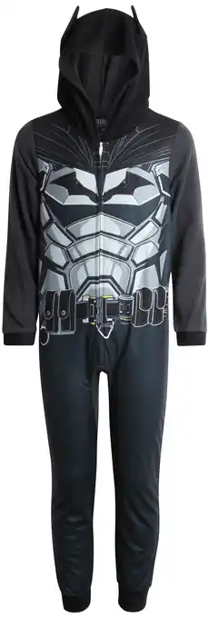 Walmart DC Comics Boys' Batman Onesie - Fleece Costume Cosplay Sleepwear Pajamas: The Caped Crusader (4-10) offer