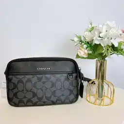 Walmart Coach Signature Graham C4149 Crossbody Bag In Black Charcoal offer