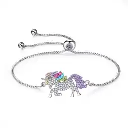 Walmart Multi-Colored Swarovski Crystal Unicorn Adjustable Bracelet offer