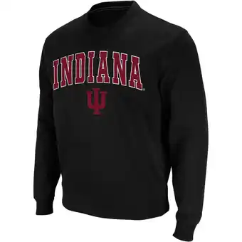 Walmart Men's Colosseum Black Indiana Hoosiers Arch & Logo Crew Neck Sweatshirt offer