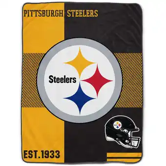 Walmart Pegasus Pittsburgh Steelers 60 x 80 Logo Divide Royal Plush Blanket offer