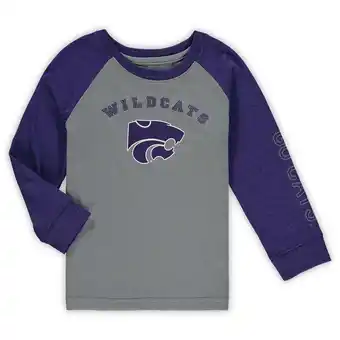 Walmart Toddler Colosseum Heathered Gray Kansas State Wildcats Long Sleeve Raglan T-Shirt offer