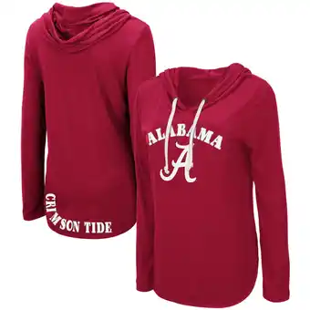 Walmart Women's Colosseum Crimson Alabama Crimson Tide My Lover Lightweight Hooded Long Sleeve T-Shirt offer