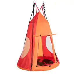 Walmart Infans 40 Kids Hanging Chair Swing Tent Set Hammock Nest Pod Seat Orange offer