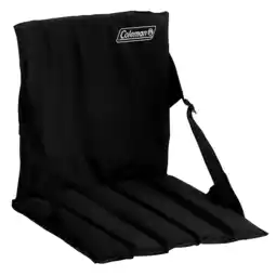 Walmart Coleman Portable Stadium Seat Cushion with Backrest, Black offer