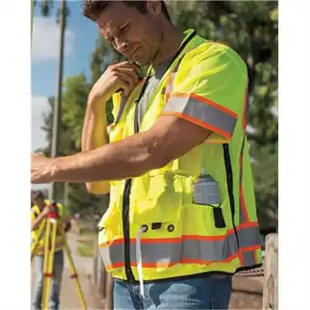 Walmart Ml Kishigo B60629171 Professional Surveyors Vest, Lime - 5XL offer