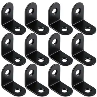 Walmart 20Pcs Right Angle Corner Braces Stainless Steel L-shaped Bracket Corner Codes Black offer