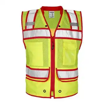 Walmart Kishigo B61029545 Color Contrast High Performance Surveyors Vest, Lime & Green - Extra Large offer