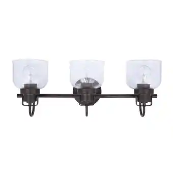 Walmart Brio Lighting Brighton Farmhouse 3-Light Dimmable Bathroom Vanity Light Matte Black offer