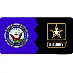 Walmart 212 Main LPO1617 Navy & Army House Divided Photo License Plate offer