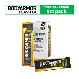 Walmart BODYARMOR Flash IV Tropical Punch flavored Electrolyte Mix, 0.28 oz Pouches, 6 Pack offer