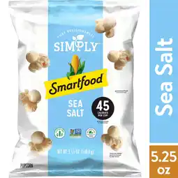 Walmart Simply Smartfood Popcorn, Sea Salt, 5.25 oz offer