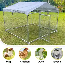 Walmart Large Outdoor Pet Dog Run House Kennel Shade Cage Enclosure with Cover Playpen offer