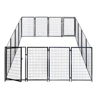 Walmart ALEKO Dog Kennel 10x10x4 feet Heavy Duty Pet Playpen Dog Exercise Pen Fence offer