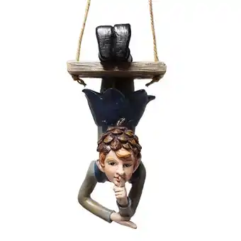 Walmart Whoamigo Cute Resin Elf Statue Waterproof for Garden Backyard Balcony Decorative Statue offer