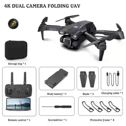 Walmart PRINxy The New H66 Drone 4k Profesional HD Camera Drones Long Folding Remote Control Aircraft Black offer