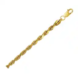 Walmart 4.0mm 10K Yellow Gold Hollow Diamond Cut Rope Chain offer