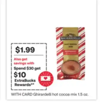 CVS Ghirardelli hot cocoa mix 1.5 oz offer