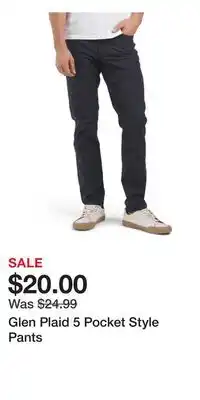 TJ Maxx Glen Plaid 5 Pocket Style Pants offer