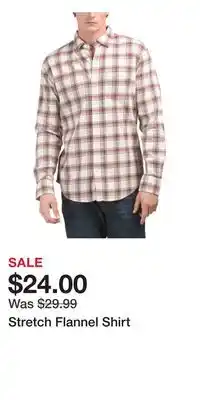 TJ Maxx Stretch Flannel Shirt offer