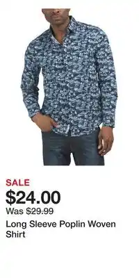 TJ Maxx Long Sleeve Poplin Woven Shirt offer