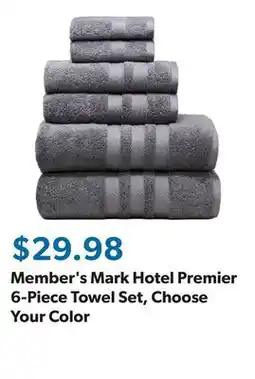 Sam's Club Member's Mark Hotel Premier 6-Piece Towel Set, Choose Your Color offer