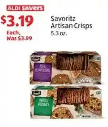 Aldi Savoritz Artisan Crisps offer