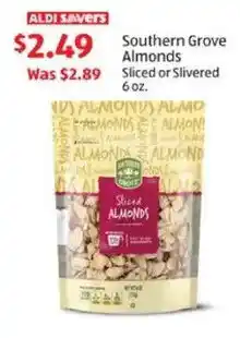 Aldi Southern Grove Almonds Sliced or Slivered offer