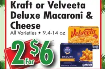 Ideal Food Basket Kraft or Velveeta Deluxe Macaroni & Cheese offer