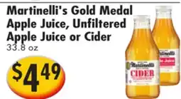 Ideal Food Basket Martinelli's Gold Medal Apple Juice, Unfiltered Apple Juice or Cider offer