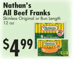 Ideal Food Basket Nathan's All Beef Franks offer