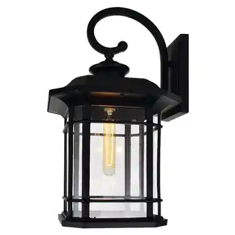 Walmart CWI Lighting Blackburn 1 Light Black Metal Outdoor Wall Light offer