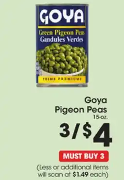 Price Rite Goya Pigeon Peas offer