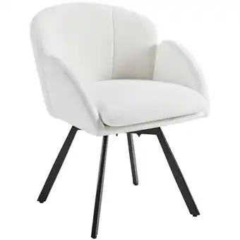 Walmart Renwick Flower Shaped Accent Chair with Removable Seat Cushion, White offer